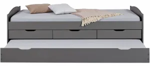 Posteľ z masívu 90x200cm s prístelkou a úložným priestorom janett -