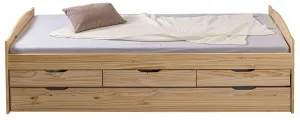 Posteľ z masívu 90x200cm s prístelkou a úložným priestorom janett -