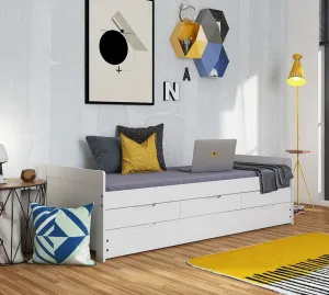 Posteľ z masívu 90x200cm s prístelkou a úložným priestorom baekho -