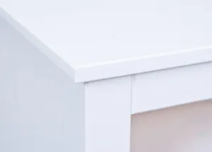 Tv stolík z masívu goult - biela