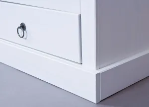 Tv stolík z masívu goult - biela