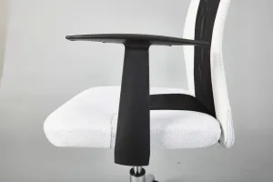 Otočná stolička na kolieskach nanny - biela/čierna