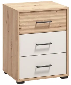Vysoký nočný stolík vanya - dub artisan/béžová