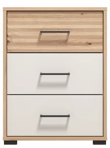 Vysoký nočný stolík vanya - dub artisan/béžová