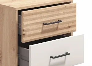 Vysoký nočný stolík vanya - dub artisan/béžová