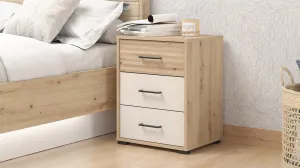 Vysoký nočný stolík vanya - dub artisan/béžová