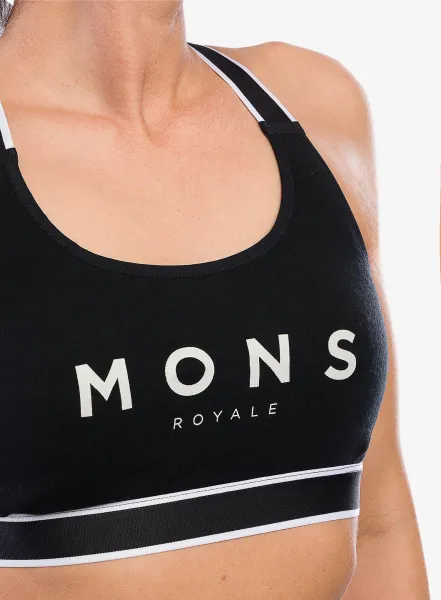 Športová podprsenka Mons Royale Stella X-Back Bra - black