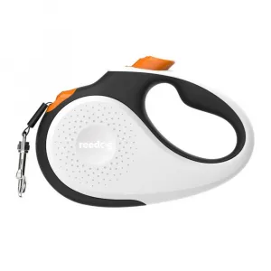 Reedog Senza Premium samonavíjacie vodítko S 15kg / 5m páska / biele s oranžovou