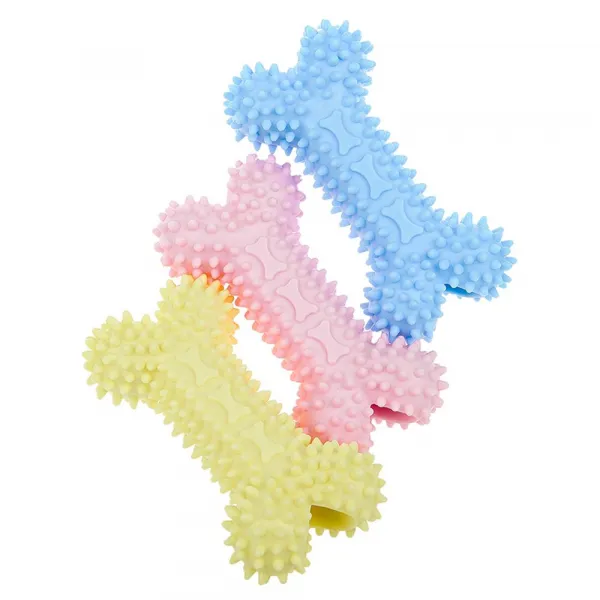 Reedog Bone, gumová dentálna hračka pre psov, 12 cm - žlutá
