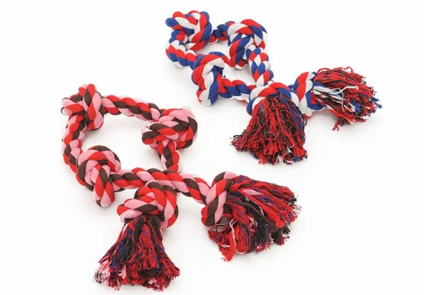 Reedog bavlnený uzol, 85 cm - Modro-červená