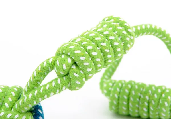 Preťahovadlo Reedog, bavlnené lano s loptou + úchyt, 27 cm