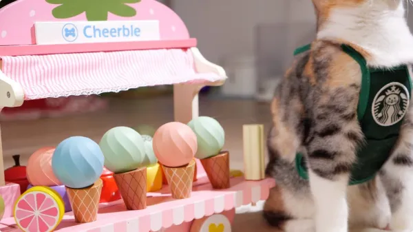 Cheerble Ice Cream pohyblivá hračka pre mačky