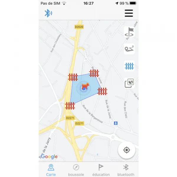 Obojok a prijímač Canicom GPS