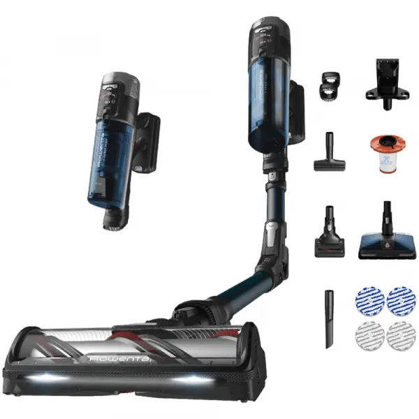 Rowenta X-Force Flex 13.60 Animal Aqua RH9AD1WO modrá/čierna - Tyčový vysávač