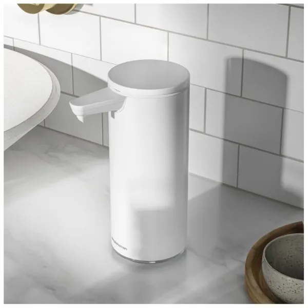 Simplehuman 266ml - biela oceľ - Bezdotykový dávkovač mydla