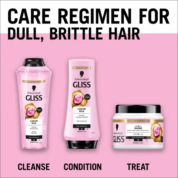 Schwarzkopf Gliss Liquid Silk regeneračný balzam pre posilnenie a lesk vlasov 200 ml