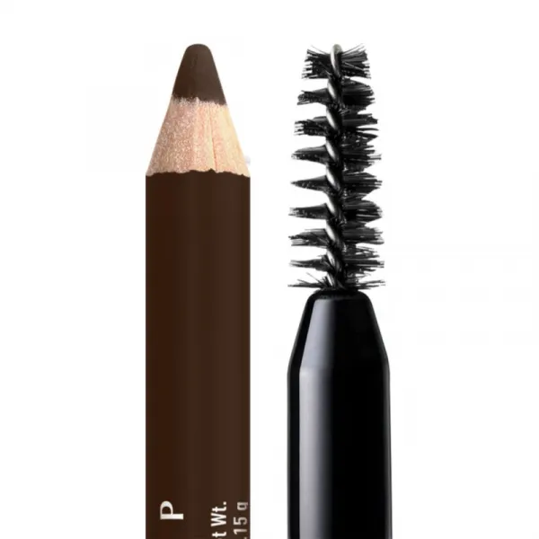 NYX Professional Makeup Powder Louder ceruzka na obočie s kefkou odtieň Deep Brown 1 ks