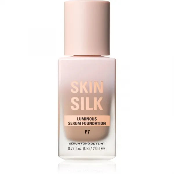 Makeup Revolution Skin Silk Serum Foundation ľahký make-up s rozjasňujúcim účinkom odtieň F7 23 ml