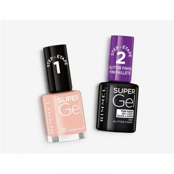 Rimmel Super Gel gélový lak na nechty bez použitia UV/LED lampy odtieň 008 Girl Group Blush 12 ml