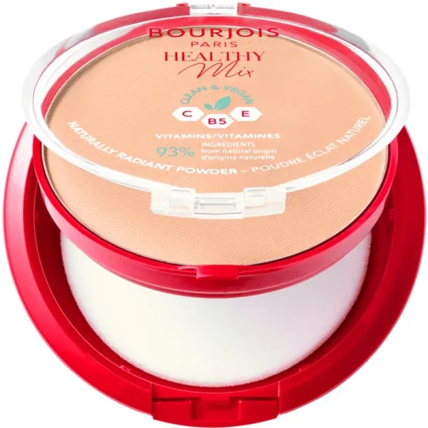 Bourjois Healthy Mix zmatňujúci púder pre žiarivý vzhľad pleti odtieň 02 Vanilla 10 g
