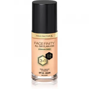 Max Factor Facefinity All Day Flawless dlhotrvajúci make-up SPF 20 odtieň 42 Ivory 30 ml