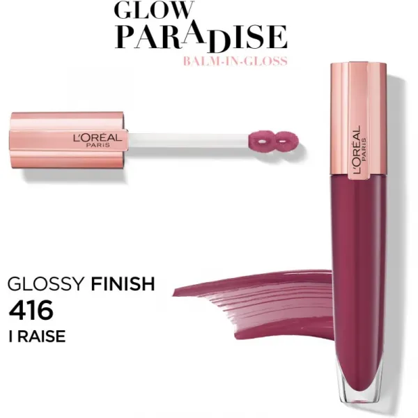 L’Oréal Paris Glow Paradise Balm in Gloss lesk na pery s kyselinou hyalurónovou odtieň 416 I Raise 7 ml