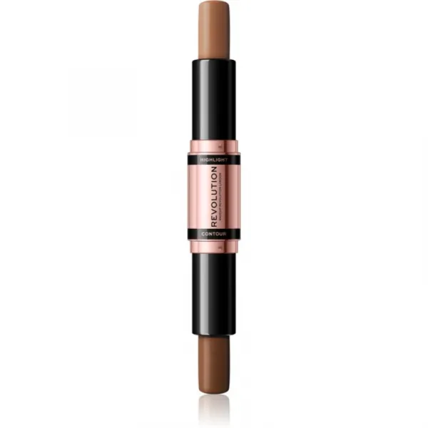 Makeup Revolution Fast Base obojstranná kontúrovacia tyčinka odtieň Dark 2x4,3 g