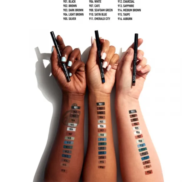 NYX Professional Makeup Eye and Eyebrow Pencil precízna ceruzka na oči odtieň 910 Satin Blue 1.2 g