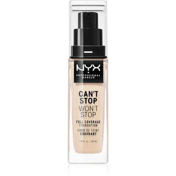 NYX Professional Makeup tekutý make-up - Can't Stop Won't Stop Full Coverage Foundation - Light Porcelain