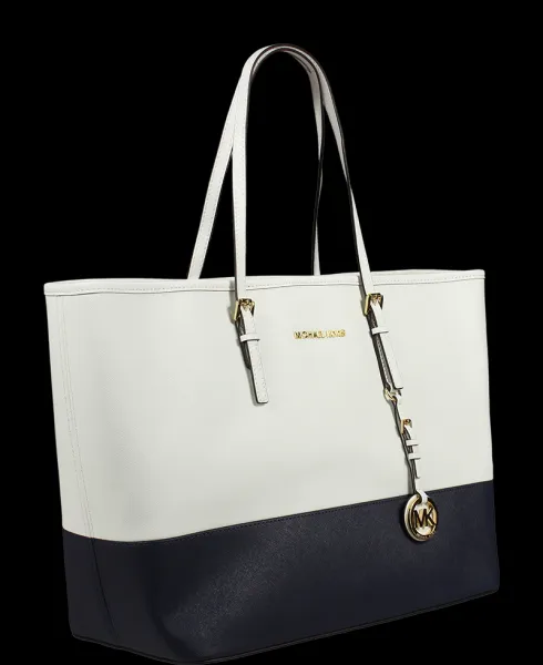 Michael Kors Travel Tote WHT/Navy