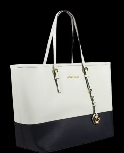 Michael Kors Travel Tote WHT/Navy