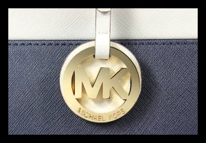 Michael Kors Travel Tote WHT/Navy