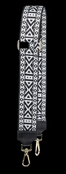 NovaKabelka.sk Látkový prídavný  popruh ornamento nero
