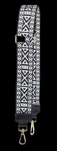 NovaKabelka.sk Látkový prídavný  popruh ornamento nero