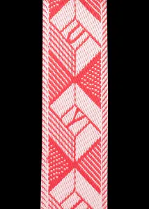 NovaKabelka.sk Látkový prídavný popruh geometrico rosso argento