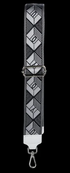 NovaKabelka.sk Látkový prídavný popruh geometrico nero bianco