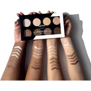 NYX Professional Makeup Highlight & Contour PRO kontúrovacia paletka na tvár 8x2,7 g