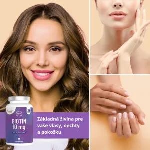 Essentials Biotín vysoká dávka 10 000 mcg – Vegan, 60 kapsúl