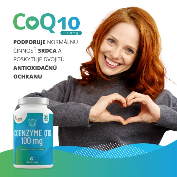 Essentials Koenzým Q10 vysoká dávka 100 mg – Vegan, 60 kapsúl