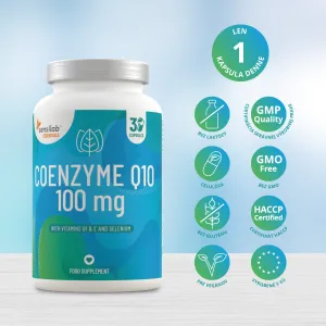 Essentials Koenzým Q10 vysoká dávka 100 mg – Vegan, 60 kapsúl