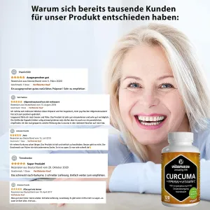 Kurkuma vo vysokej dávke + piperín + vitamín C, 120 vegánskych kapsúl
