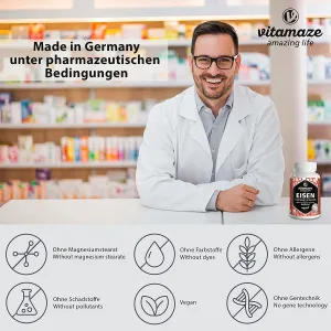 Železo 20 mg + histidín + vitamíny, 90 vegánskych kapsúl