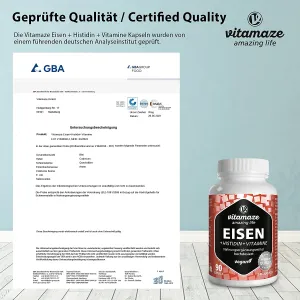 Železo 20 mg + histidín + vitamíny, 90 vegánskych kapsúl