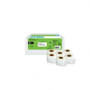 Dymo papierové štítky 54mm x 25mm, biele, pre spiatočnú adresu, 6 x 500 ks, 2177564 2177564