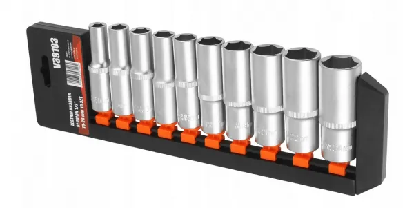 VERKE Sada dlhých nadstavcov 1/2" 10-24 mm 10kusov
