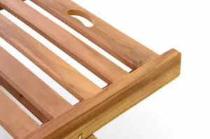 Divero 40776 Polohovateľné lehátko z tíkového dreva