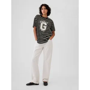 GAP FRCH SS ORGANIC VINTAGE Dámske tričko, čierna, veľkosť