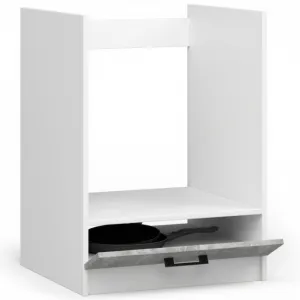 Ak furniture Kuchyňská skříňka Olivie pod troubu S 60 cm bílá/beton