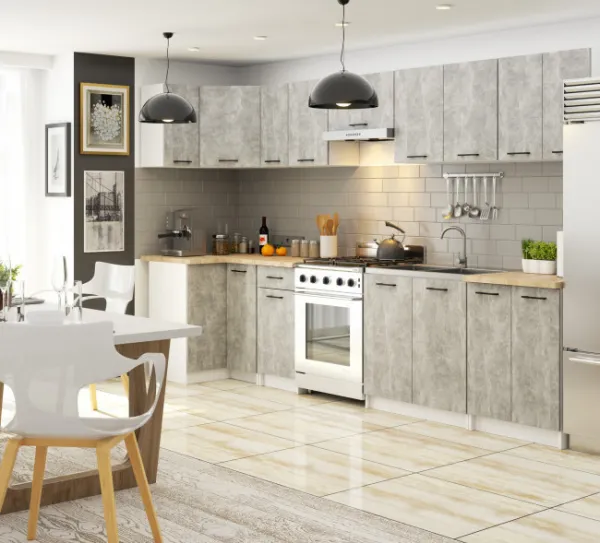 Ak furniture Kuchyňská závěsná skříňka Olivie W 30 cm bílá/beton