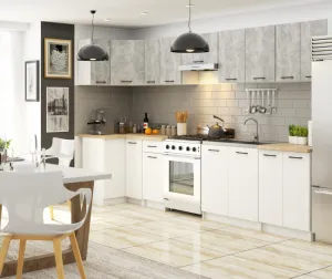 Ak furniture Kuchynská závesná skrinka Olivie W I 80 cm biela/betón